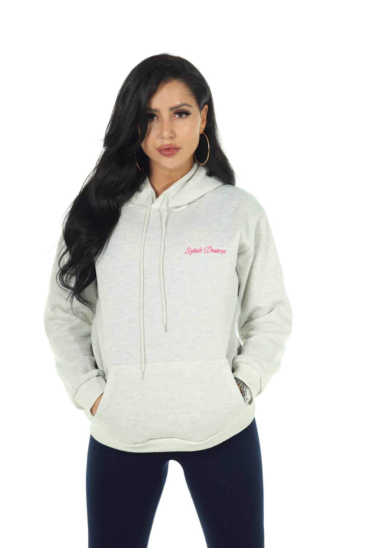 Sofias Desires Signature Hoodie in Cloud Grey
