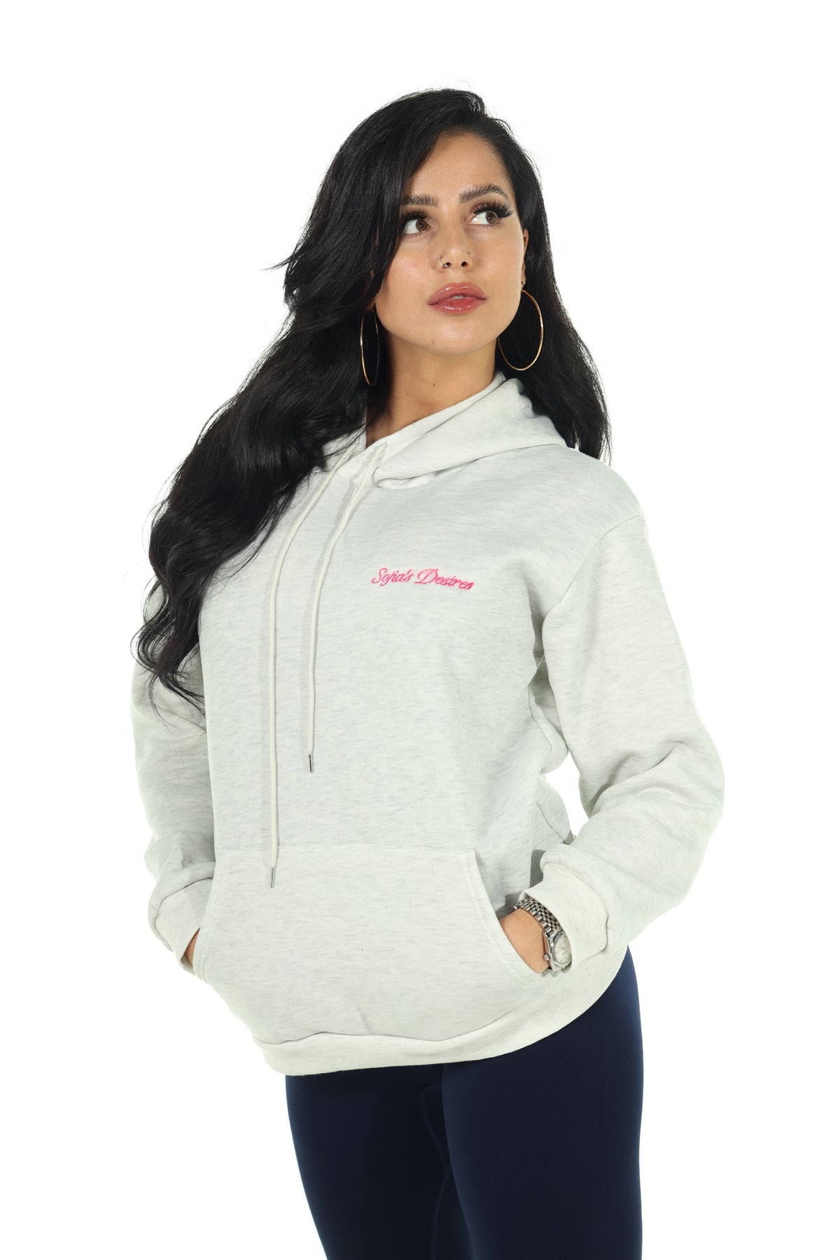 Sofias Desires Signature Hoodie in Cloud Grey