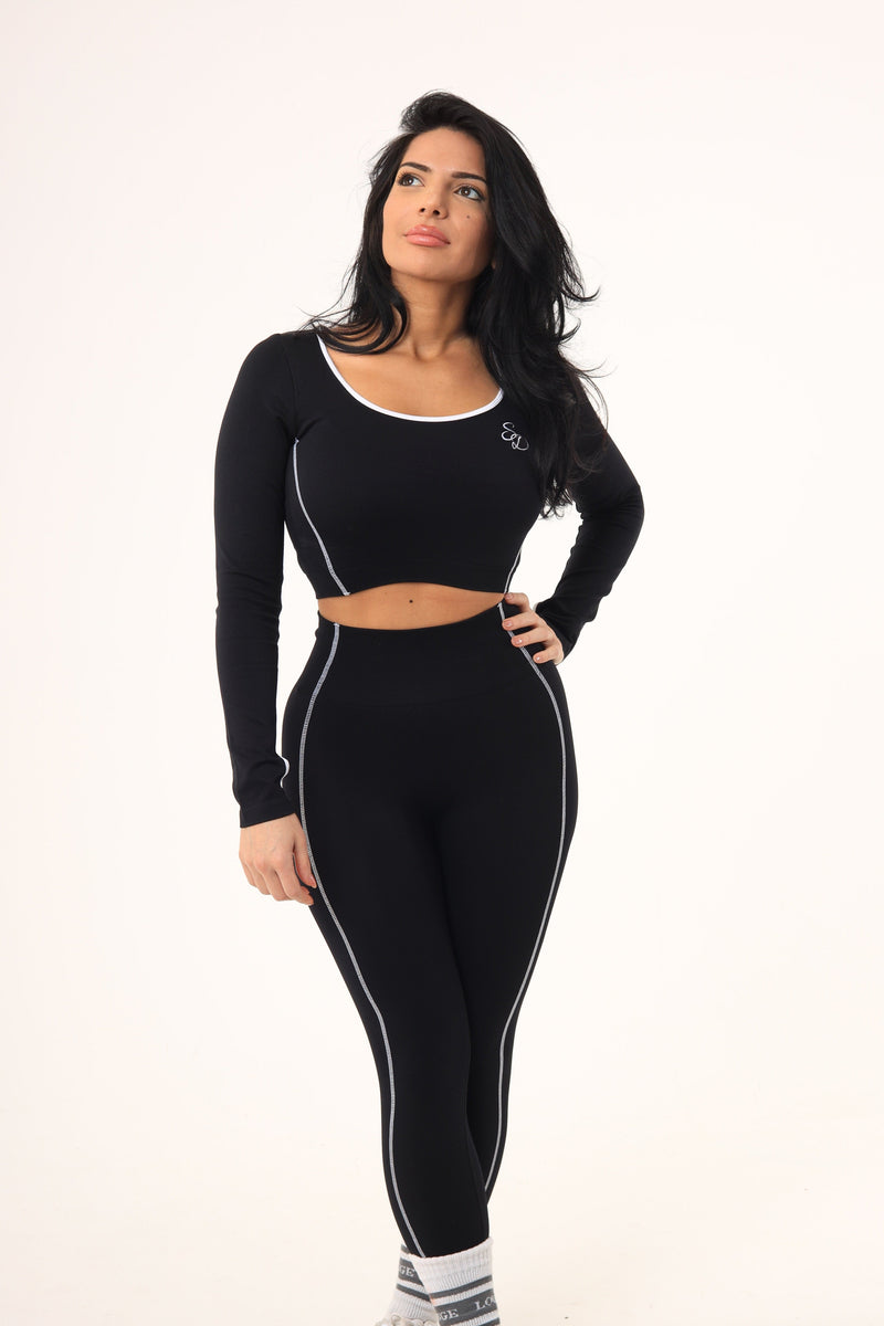 Booty Sculpt Lounge Set in Black