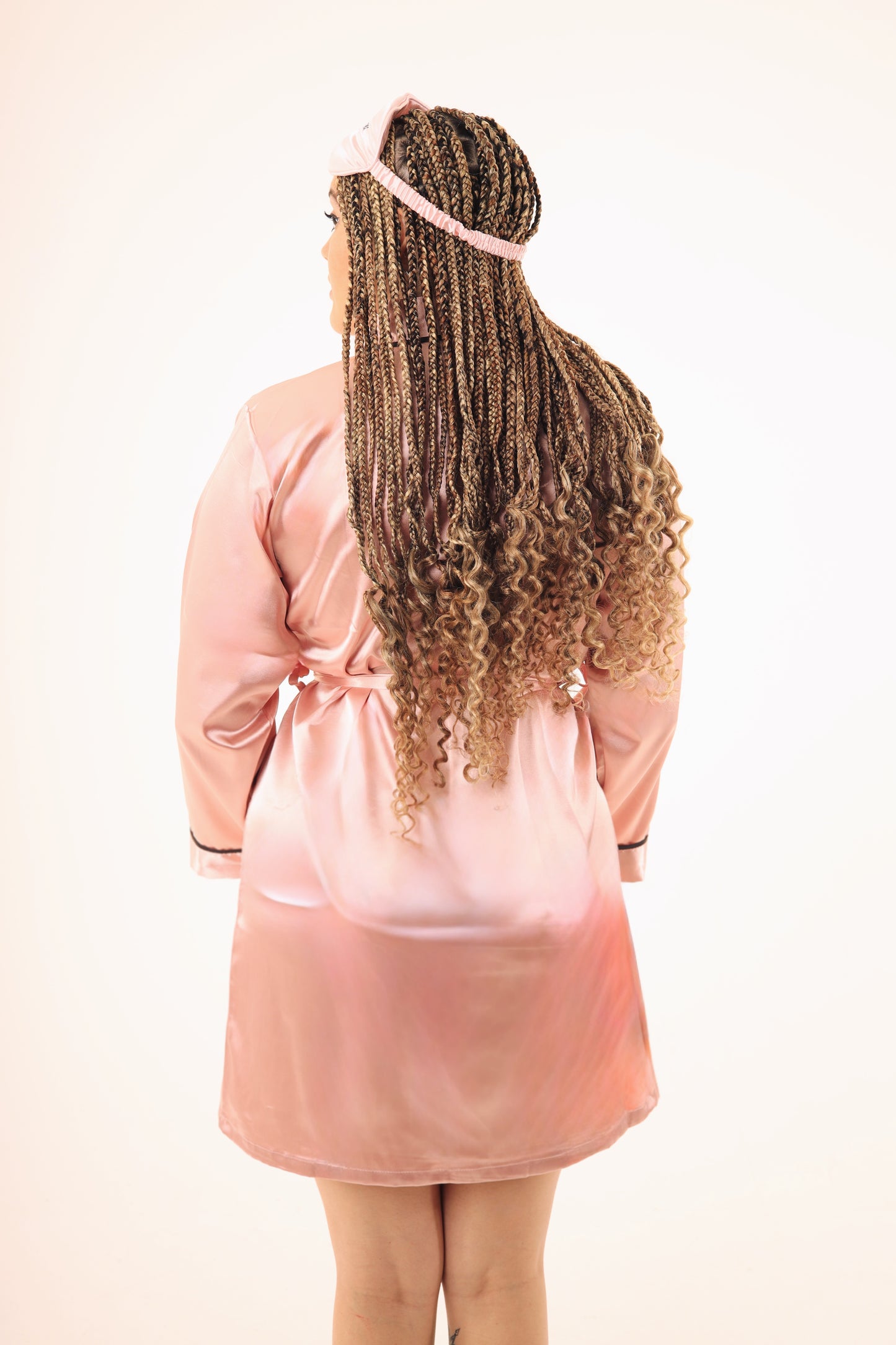 Soft Satin Robe in Pink